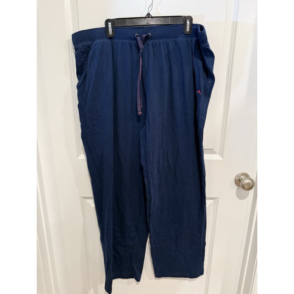 TOMMY BAHAMA Blue Lounge Pajama Drawstring Cotton Blend Pants Men’s Sz XXL